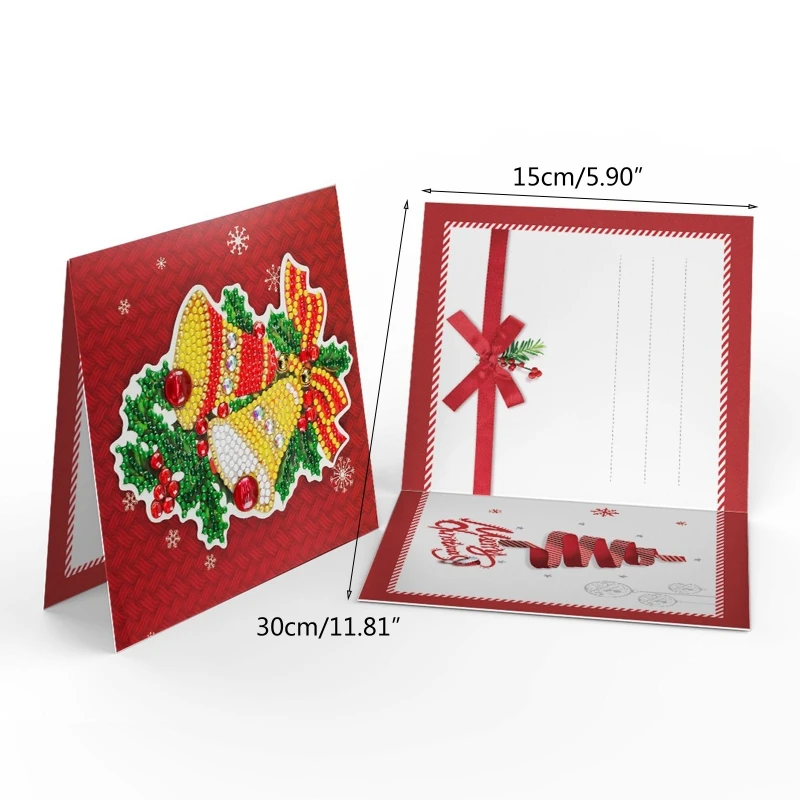 

Christmas Card 5D Diamond Painting Kits Christmas Tree Santa Claus Full Drill Ne