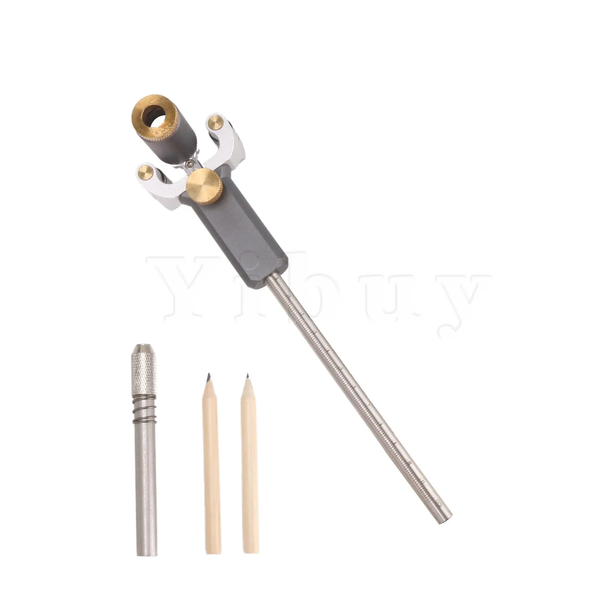 

Brass Linear Arc Woodworking Scribe Marking Gauge Rule Measuring Tool