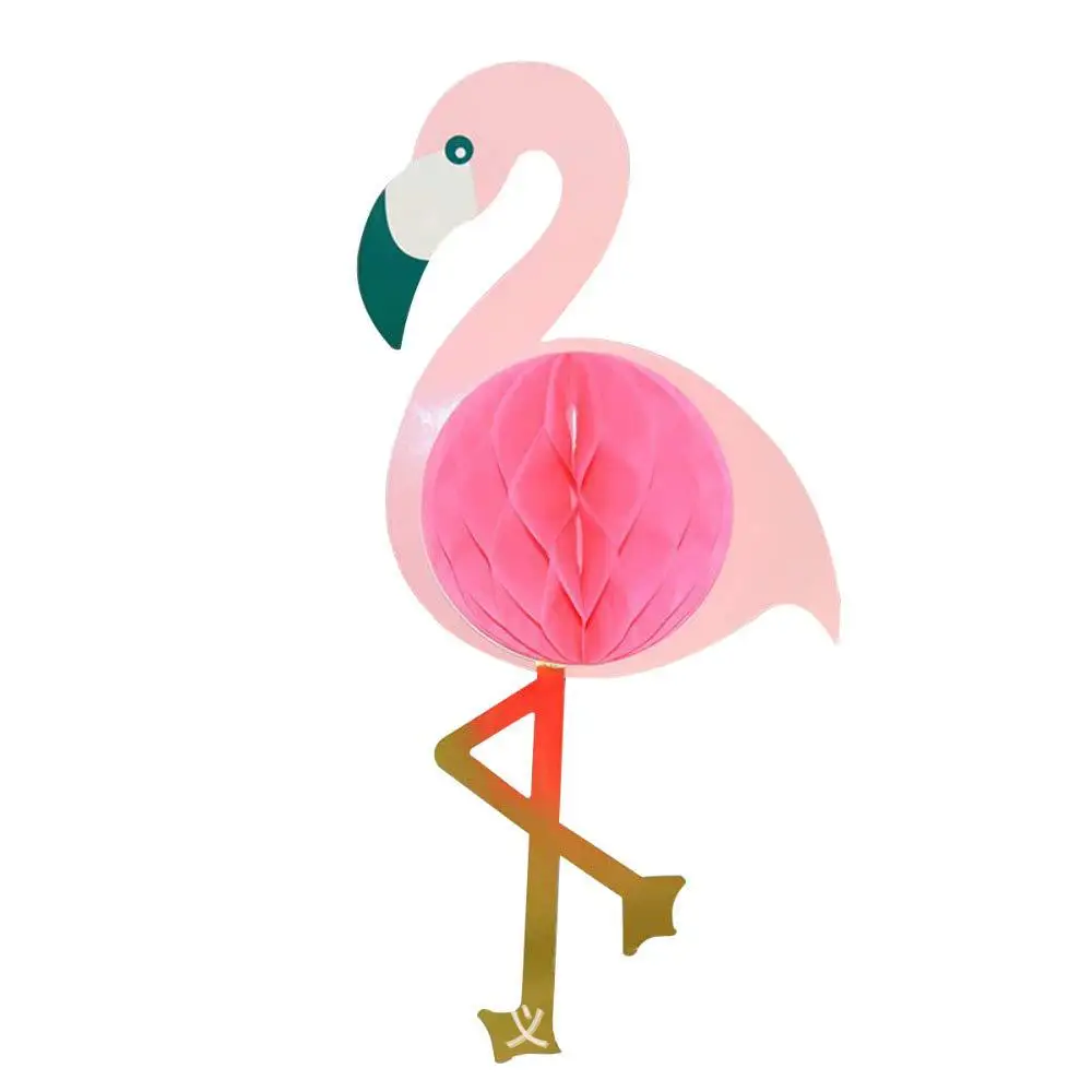24x54cm Flamingo Honeycomb Ball Lets Decor Theme Parti Hawaii Party Summer Birthday Kids Favor | Дом и сад
