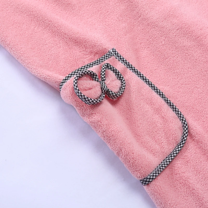 

Women 4pcs Absorbent Coral Velvet Spa Bath Wrap Cover Up Set Fleece Bathrobe Shower Towel Tube Dress with Hat Headband