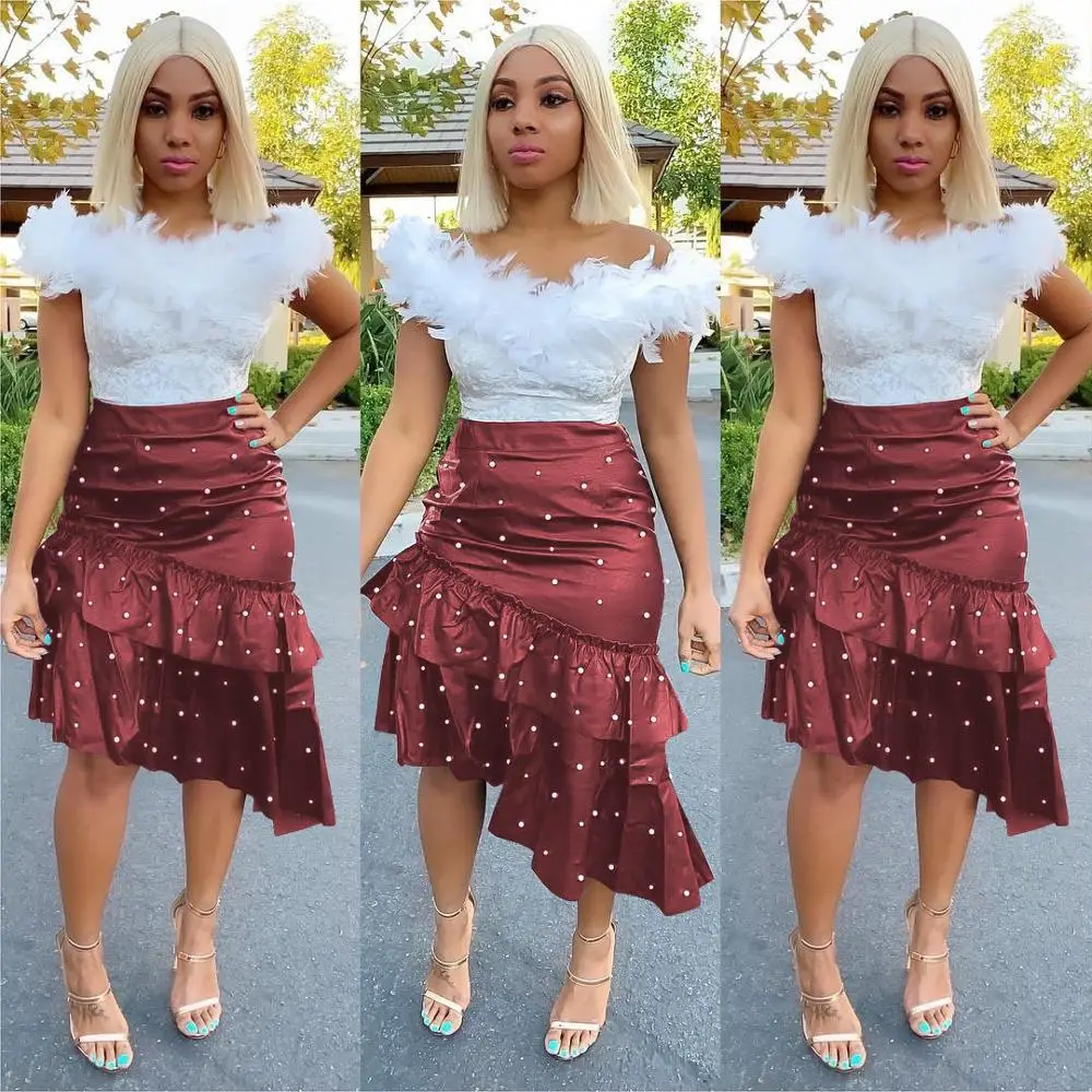 BKLD юбка из искусственной кожи с асимметричным подолом элегантная женская