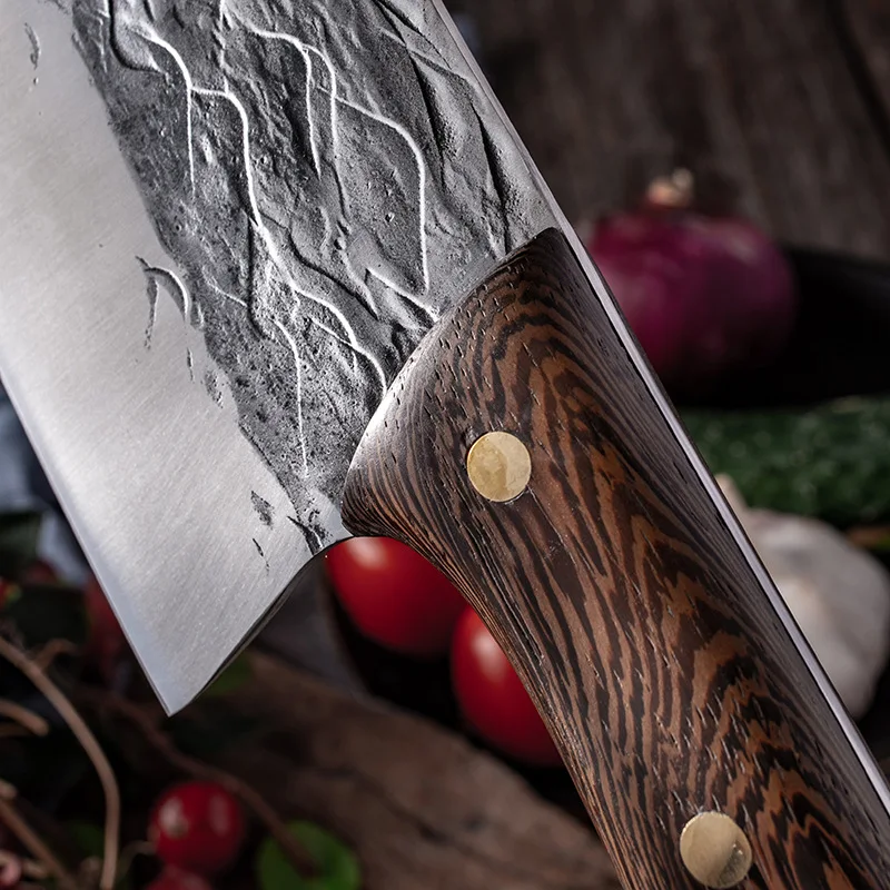 Кованый нож для нарезки кухонный мяса домашняя посуда многофункциональное