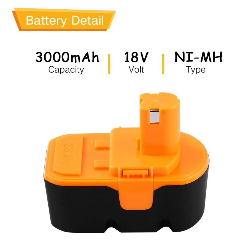 18 в 3.0Ah P100 Замена Батарея для Ryobi P101 ABP1803 BPP1820 1322401 1400672 130224007 1323303 Мощность