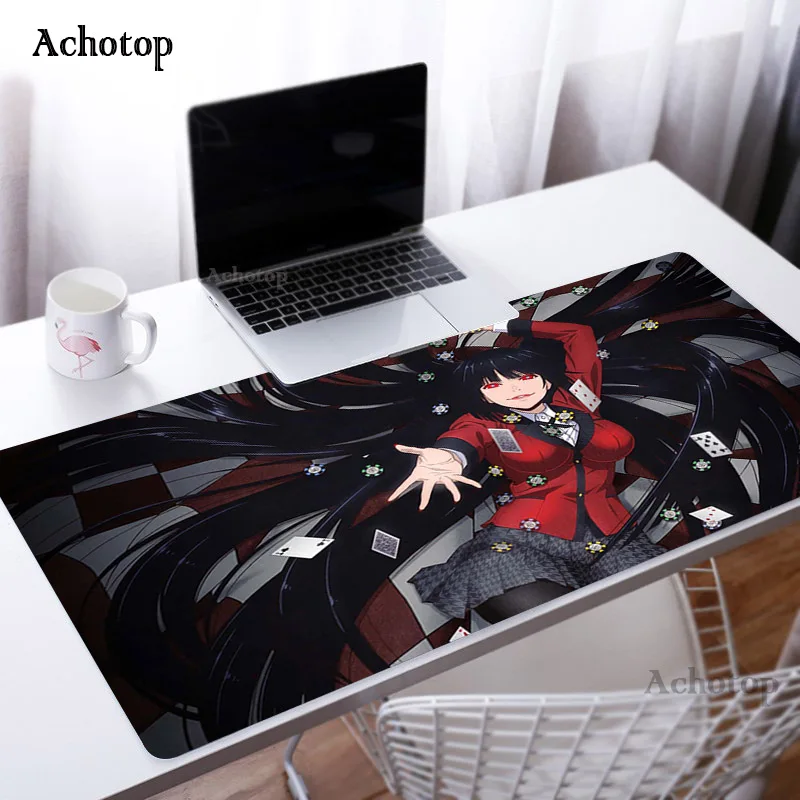 

Anime Kakegurui Yumeko Jabami Mousepad Gamer Cute 60x30cm kawaii Large Gaming Mouse Pad XL Locking Edge Laptop Notebook Desk Mat