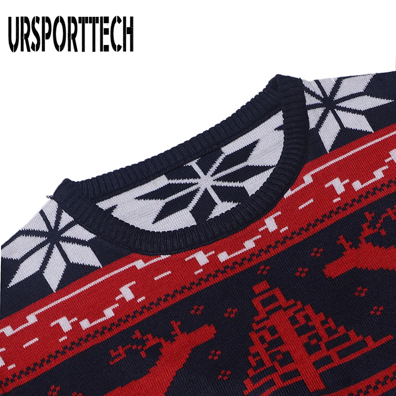 

Christmas Sweater Men Deer Printing Pullover Men 2020 Autumn Winter Jersey Jumper Pullover Male O-neck Knitted Slim Fit Sweaters