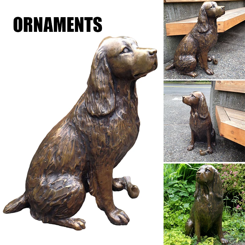 

Новинка, симпатичная полимерная статуя собаки, персонализированное украшение с животными, уличное ландшафтное украшение для дома, сада, дв...