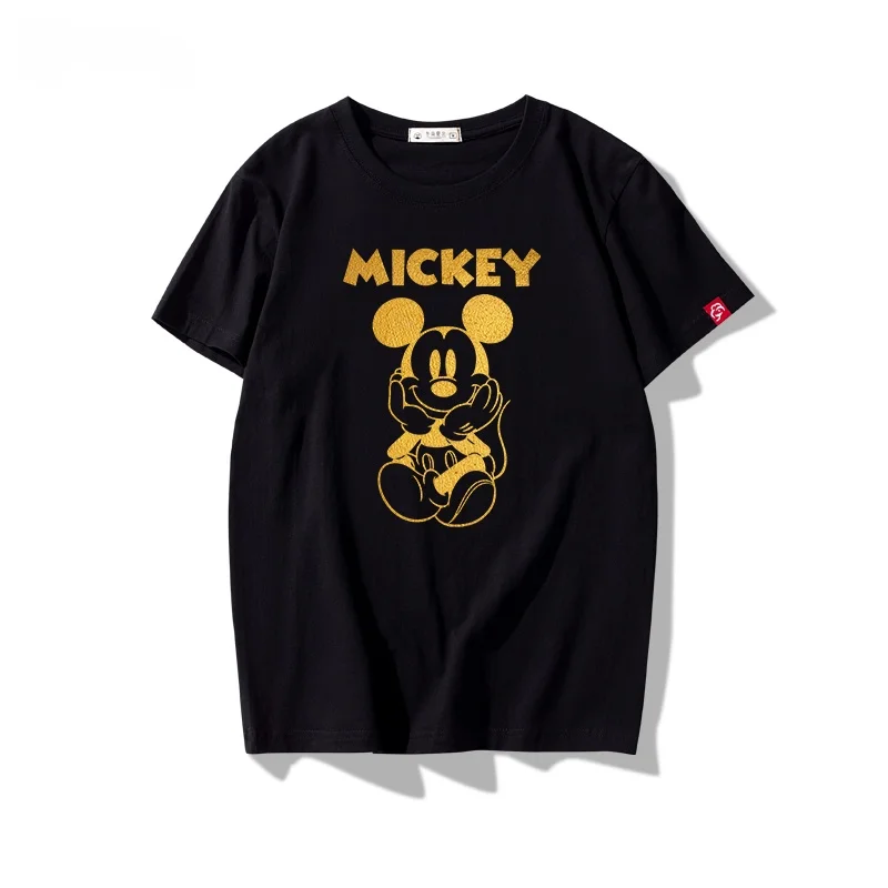 

Disney 2021 Mickey T-shirt short sleeve Harajuku trend cotton round neck cartoon female black T-shirt miraculous ladybug