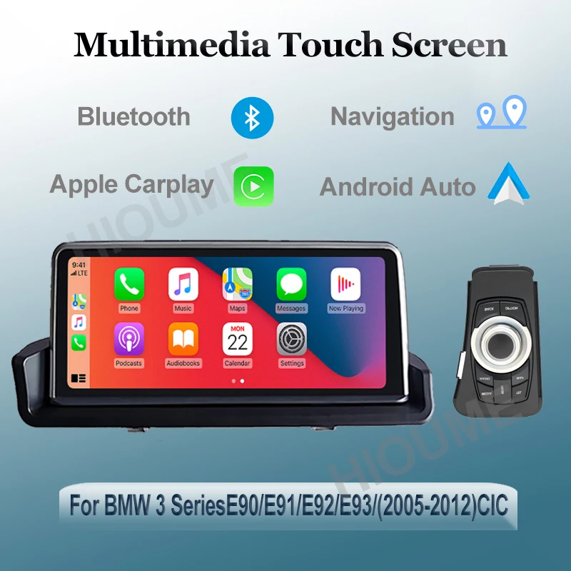 

Автомобильный мультимедийный блок Apple CarPlay, 8,8 дюйма, без записи, Android, для BMW E90, E91, E92, E93(2005-2012), головное устройство для IPhone, IOS