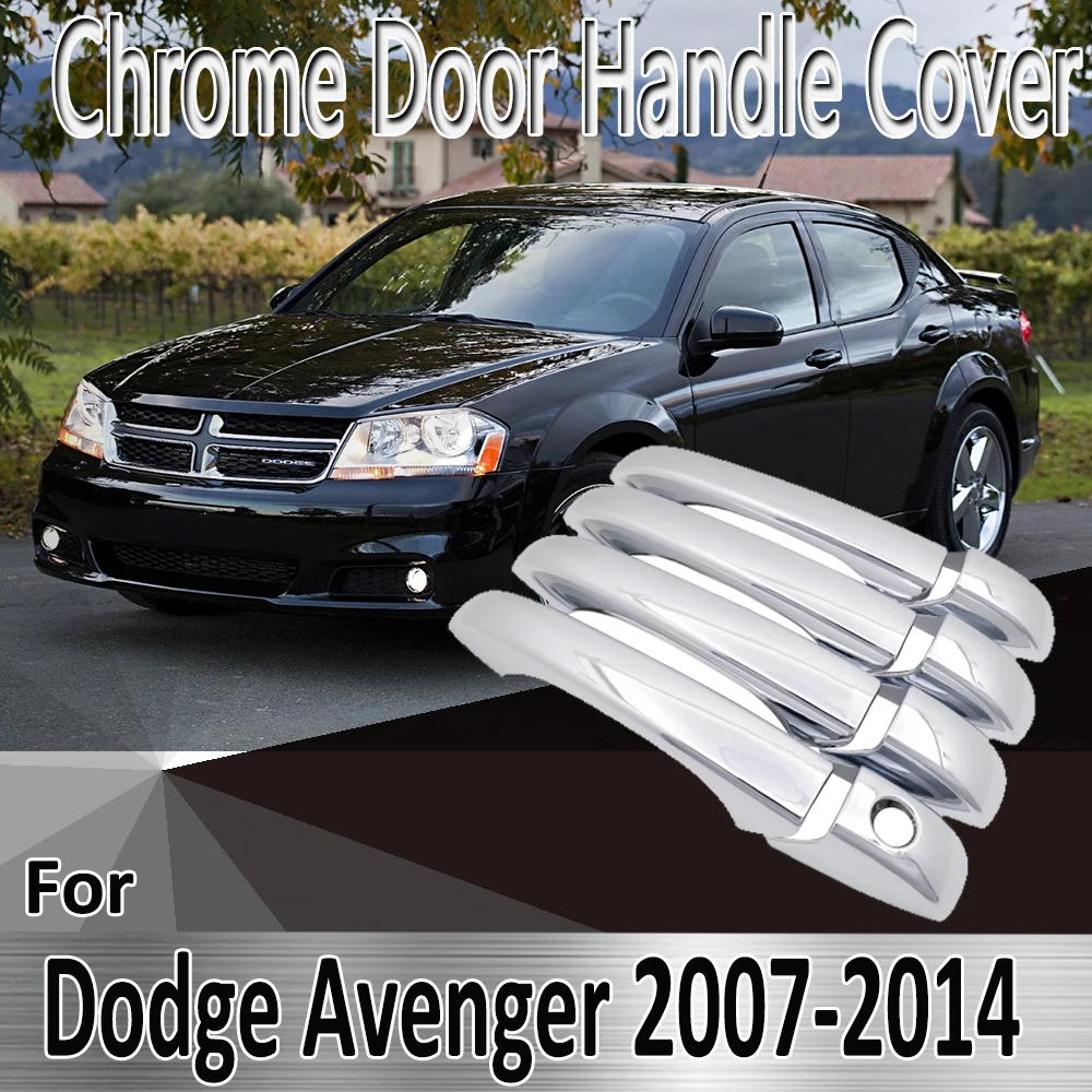 

for Dodge Grand Caravan MK5 2008~2020 Styling Stickers Decoration Chrome Door Handle Cover Refit Car Accessories