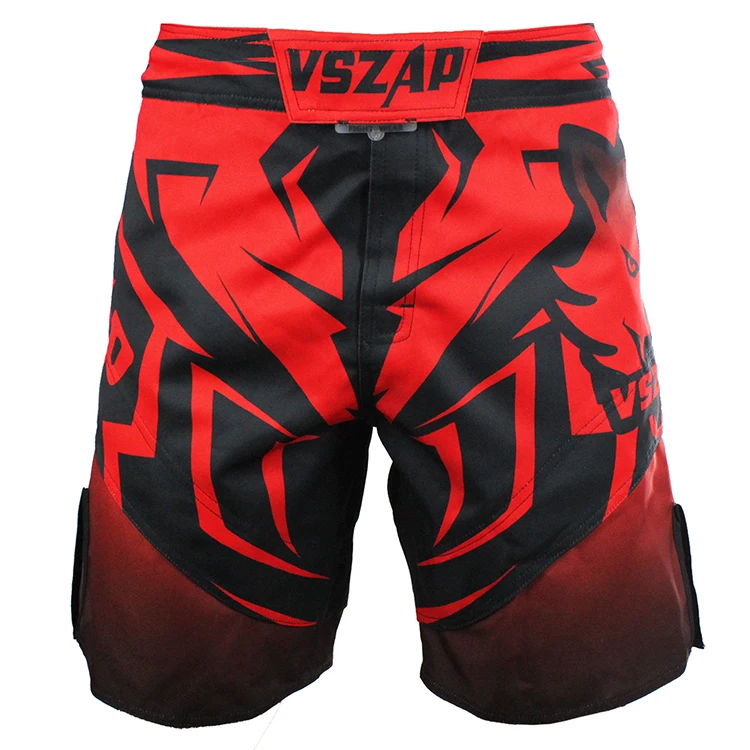 VSZAP Muay одежда тайская красные шорты для Mma спортивные тренировочные боксеры