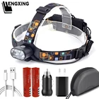 Лампы Litwod для кемпингаезды на велосипеде, 3 режима (стробоскоп с высоким и низким уровнем освещения), 7314 XM-L T6, налобный фонарь, фонарик, светодиодный фонарь с аккумулятором 18650