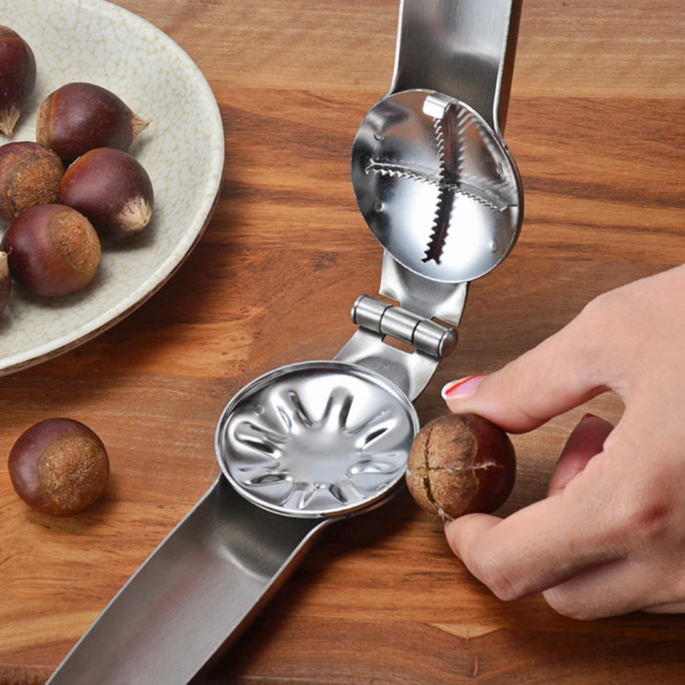 Peeling Chestnut Opener Peeled Open Shell 304 Stainless Steel Clip Household Walnut Tool Artifact | Дом и сад