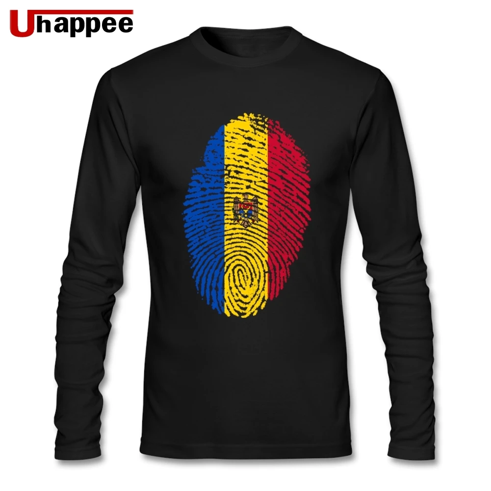 Для мужчин с О образным вырезом длинным рукавом принтом на заказ майка большого