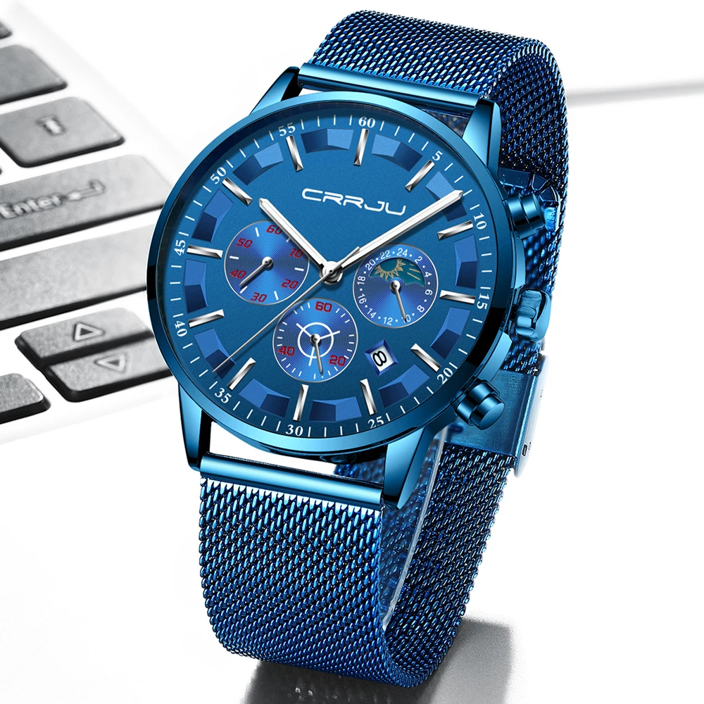 

Mens Watches Top Brand Luxury Fashion Business Quartz Watch Men Sport Full Steel Waterproof Black Clock Relogio Masculino