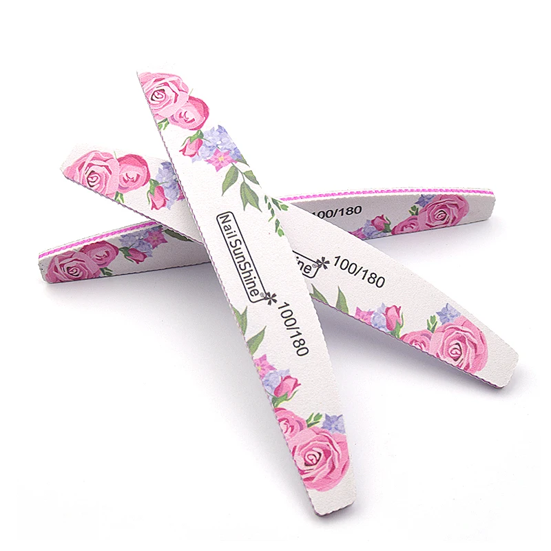 6pc Washable Nail File 100/180 Sandpaper Buffer Block Art Sanding Polishing Nagelvijl Curved Manicure Salon Care Tools | Красота и