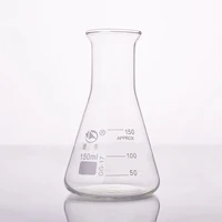 4pcs conical flaskwide spout with graduationscapacity 150mlerlenmeyer flask with normal neck