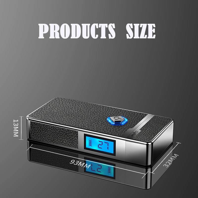 

Creative cool electrolyzer-flameless plasma wind USB electrolyzer with power display smoking accessories gift men