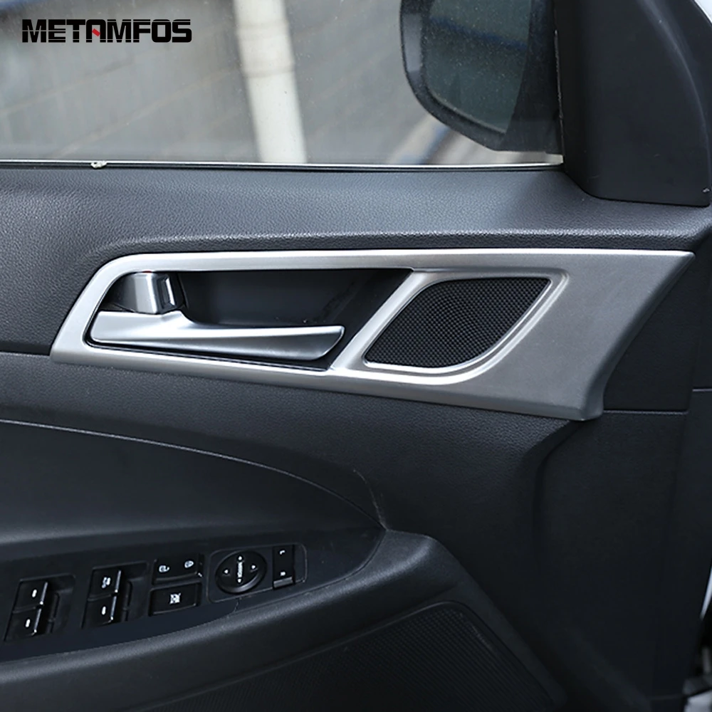 Для hyundai Tucson 2015 2018 2019 2020 карбоновое волокно внутри дверная ручка Чаша Крышка