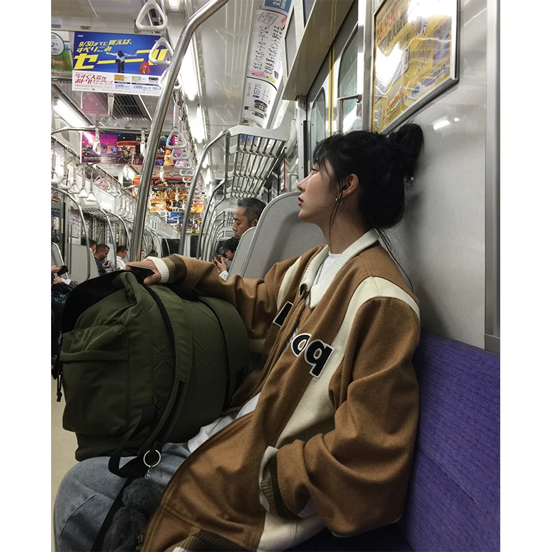 Бейсбольная куртка с вышивкой кожаная винтажная приталенная флисовая для