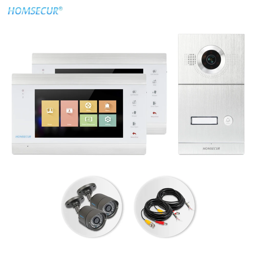 Видеодомофон HOMSECUR проводной с режимом громкой связи и аудио датчиком движения 1 3