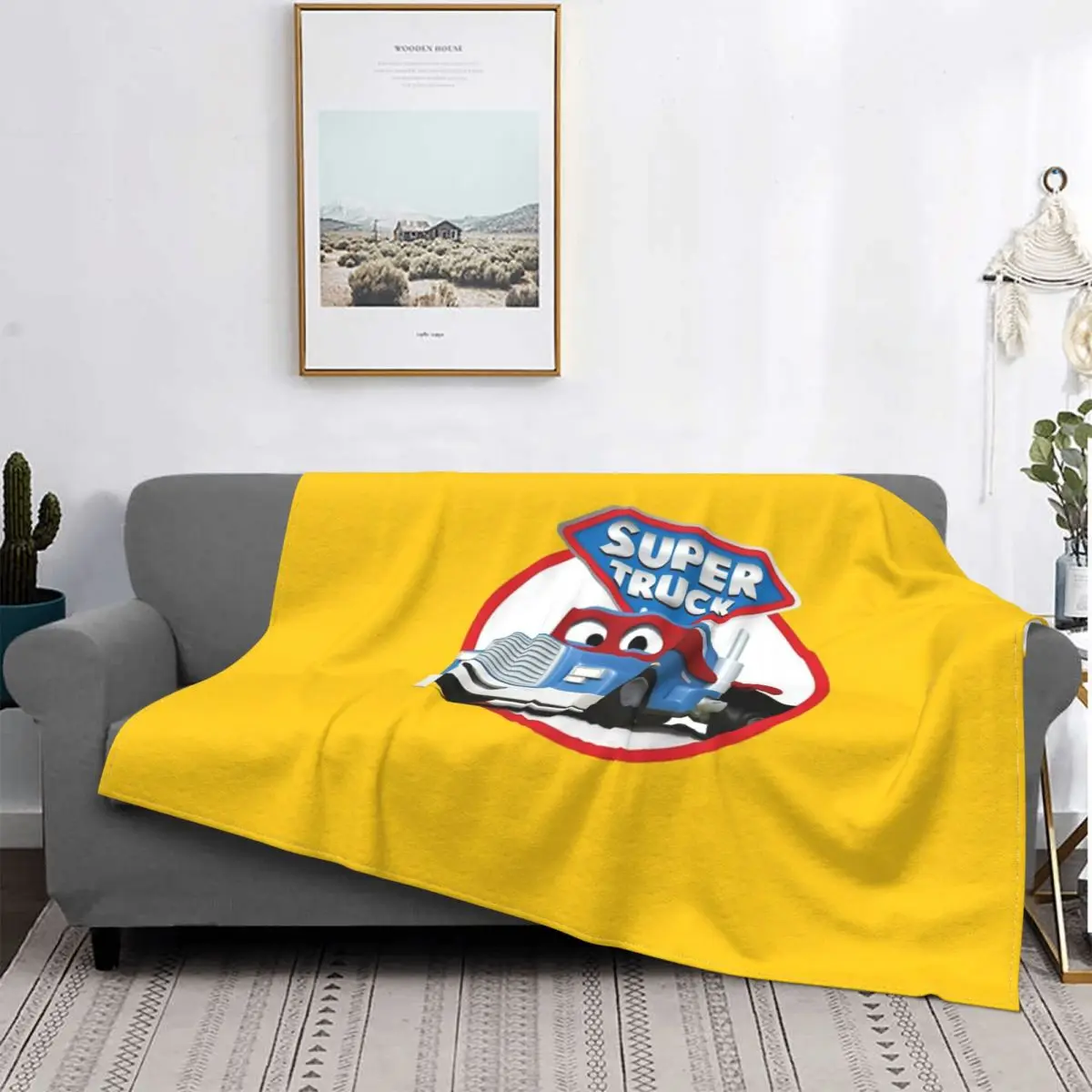 

Manta a cuadros con capucha para cama, manta ponderada con estampado de la ciudad del Super camión del coche, manta de playa a c