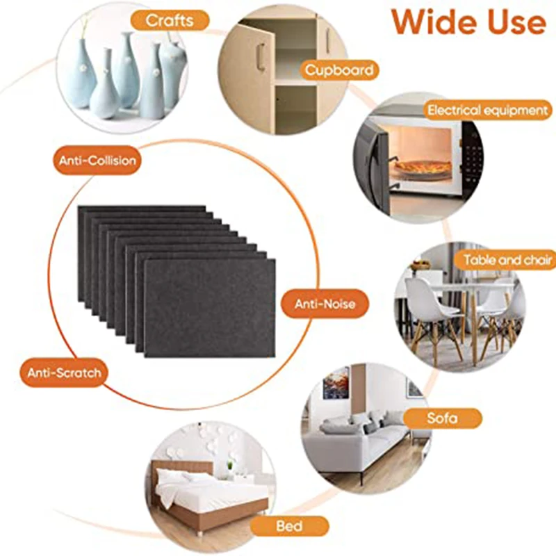 

Furniture Pads 9 Pieces Self Adhesive Felt Pads Cuttable Felt Chair Pads Anti Scratch Floor Protectors for Furniture Leg SASI
