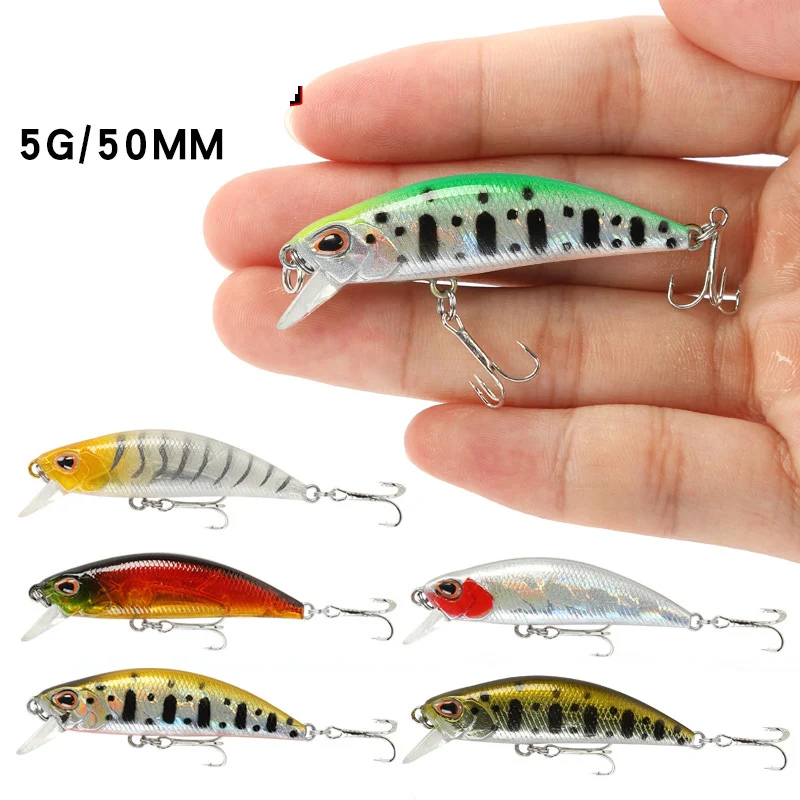

1pcs Fishing Lures Minnow Sinking Wobbler Fishing Carp Bait Hard Bait 5cm 5g Artificial Crank bait Pesca Fishing Tackle