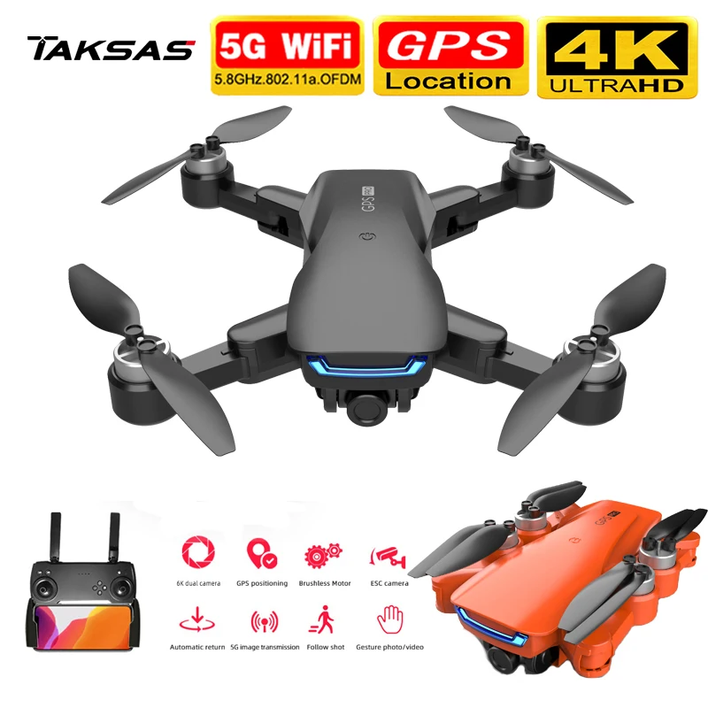 

2021NEW LU5 Drone And Height Hold Headless Mode WiFi FPV Brushless Motor Drone 4k Professional 4K Camera Dual Camera GPS
