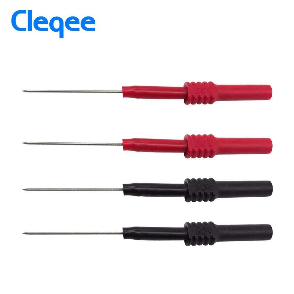Cleqee P5009 4 шт./компл. мультиметр тестовые щупы из мягкого ПВХ изоляция пирсинг игла