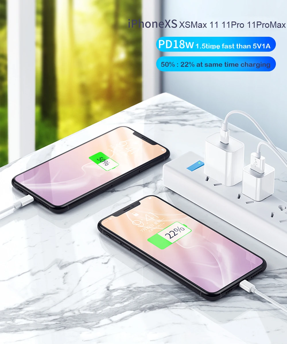 Зарядный кабель с разъемом Lightning 18 Вт 9 В/2 А Type C для iPhone 12 mini 12Pro 11 Pro Max XS iPad Pro|Кабели