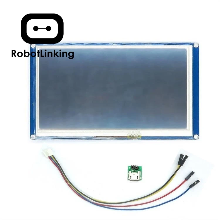 Сенсорная ЖК панель для Raspberry Pi 7 0 дюйма TFT 800x480 UART HMI|Интегральные схемы| |