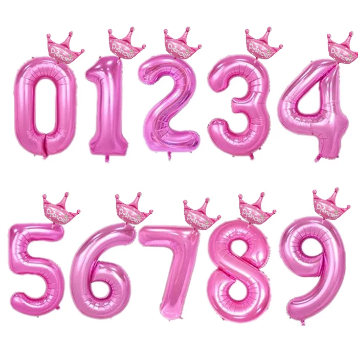as picture 2pcs 40 дюймов шар с цифрами 1, 2, 3, 4, 5 цифр гелиевые шары из фольги для детского душа 1 день рождения, вечеринки, свадьбы, декоративные шары, принадлежности - Цвет: as picture 2pcs