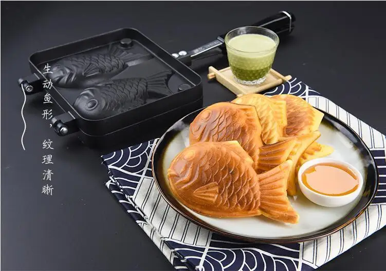Taiyaki японская рыба-образные Жаростойкие формы для вафель сковорода производитель 2 литой домашний Торт Инструменты