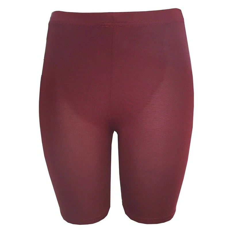 Wine Red Спортивные шорты женские байкерские с высокой талией бесшовные летние шорты для бега фитнес бег активный Высокая талия Gymwear одежда для тренировок - Цвет: Wine Red