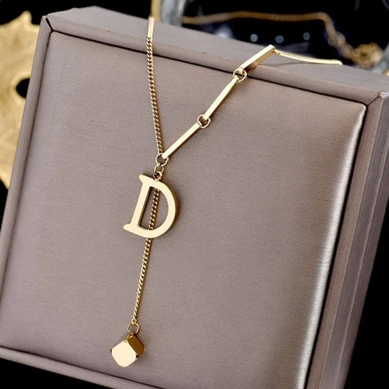 

Fashion Letter Titanium Steel Choker Necklace For Woman Gothic Korean Jewelry Hip Hop Party Girl's Sexy Clavicle Chain