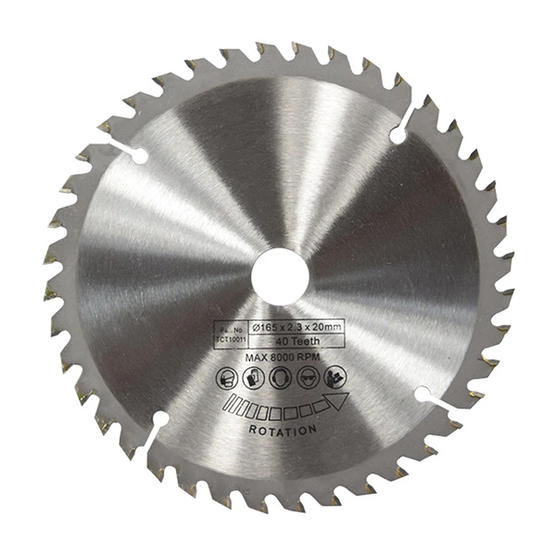 

165mm 40T 20mm Bore TCT Circular Saw Blade Disc for Dewalt Makita Ryobi