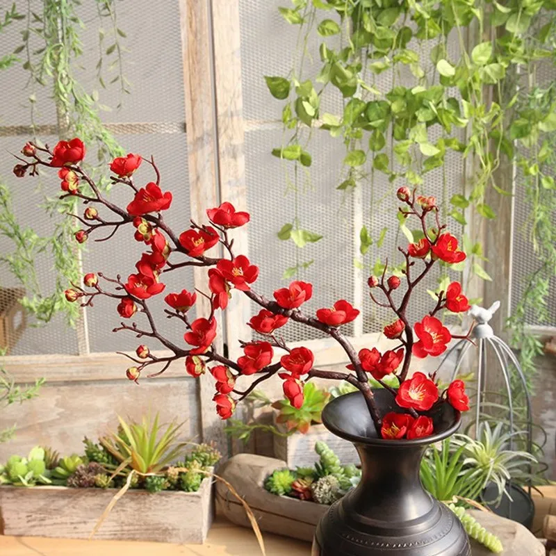 Большие шелковые искусственные цветы сакуры декор для стола свадебное украшение