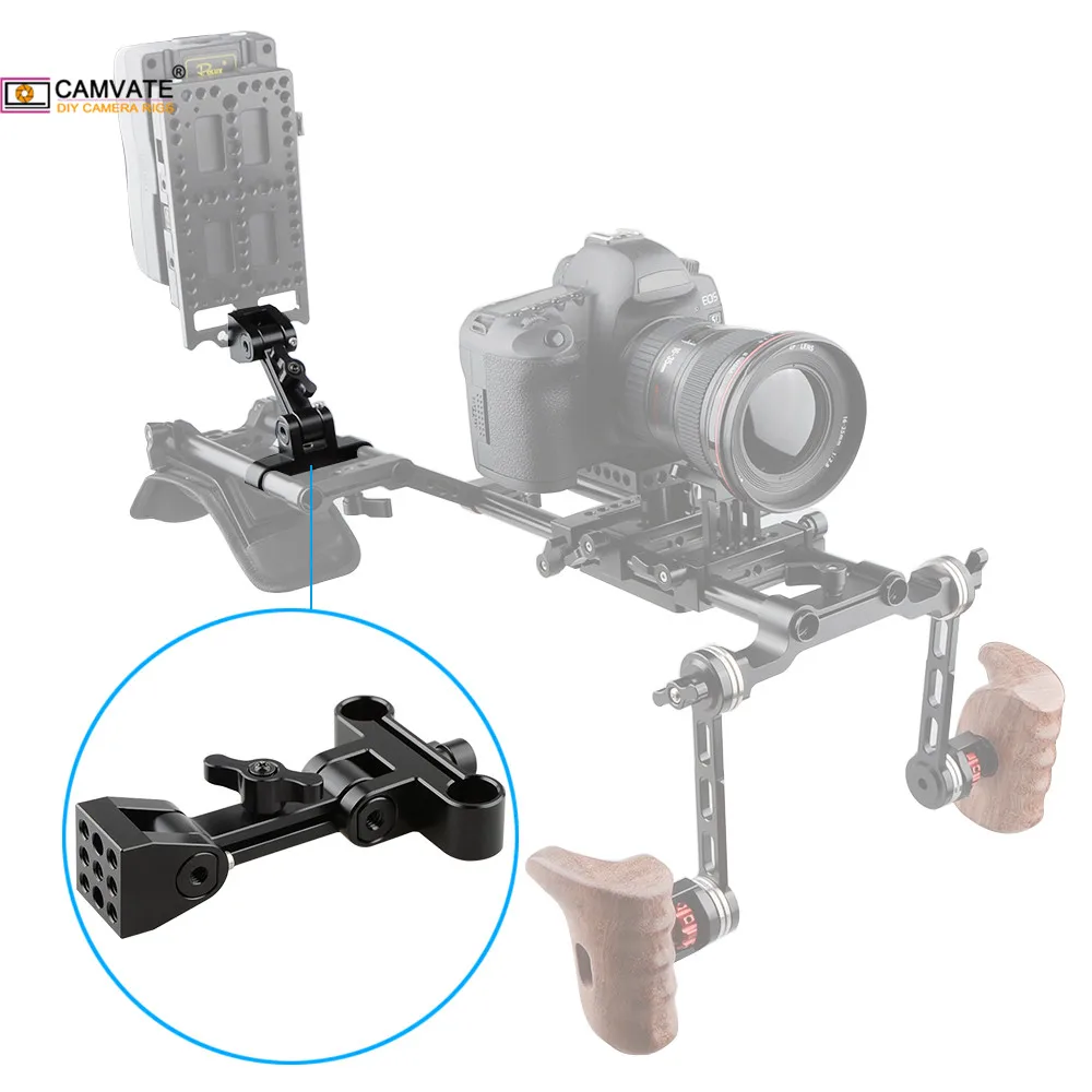 CAMVATE Регулируемый монитор поддерживает/кронштейн с Стандартный 15 мм двойной