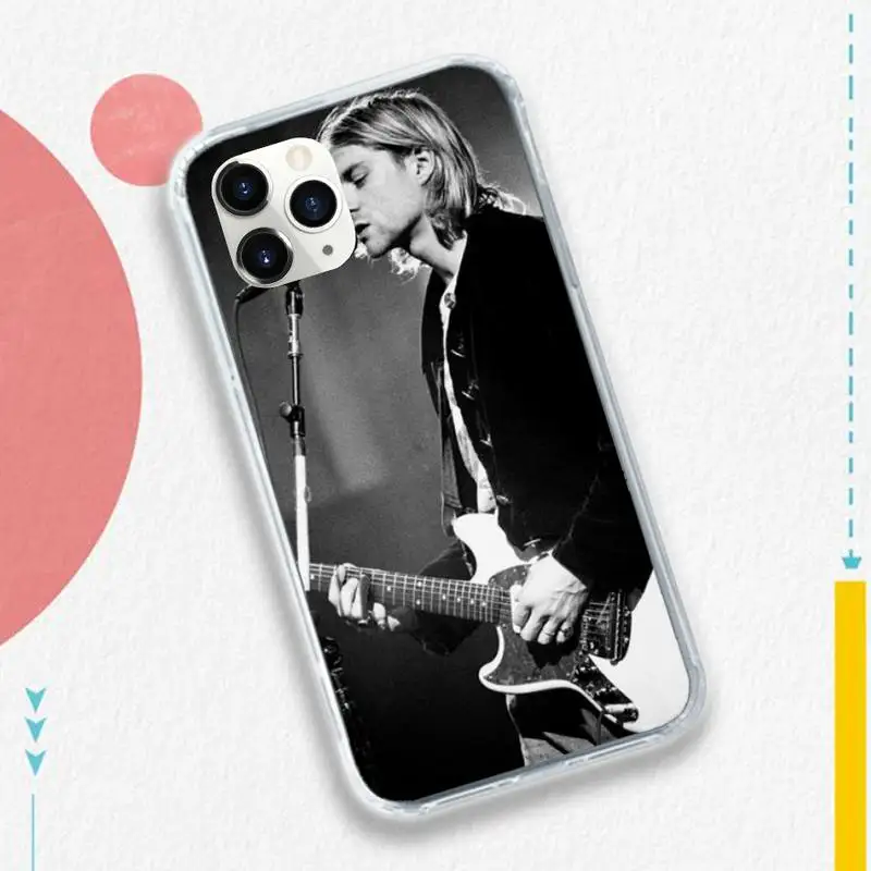 

Nirvana Rock Band Kurt Cobain high quality Phone Case shell for iPhone 11 12 pro XS MAX 8 7 6 6S Plus X 5S SE 2020 XR