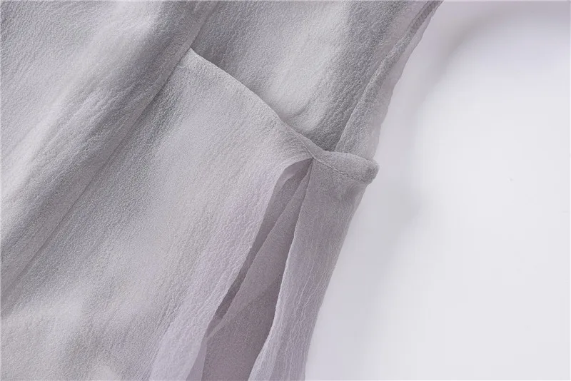 

High Quality Fairy Organza Dress O Neck Puff Sleeve A Line Short Mini Dress Summer 2021 Women Black Dress Grey Vestido De Mujer