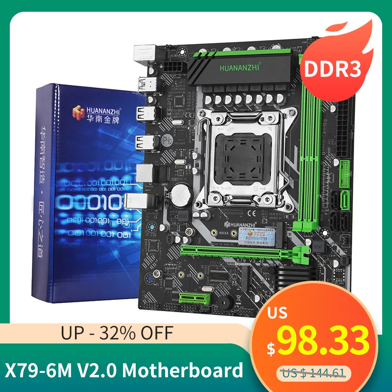 HUANANZHI X79 6M материнская плата Intel Ксеон E5 LGA2011 все серии DDR3 rec NON ECC памяти NVME USB3.0