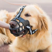 ultra dog muzzle black pets muzzles rubber basket mouth guard reflective stripe large dogs stop biting anti barking accessories