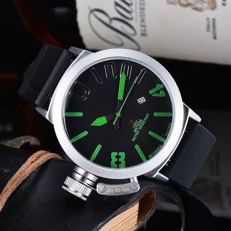 

Luxury Top Brand Joker Watch Men Automatic Mechanical Movement U Waterproof Business Black Rubber WristWatch Boat Clock Big Size