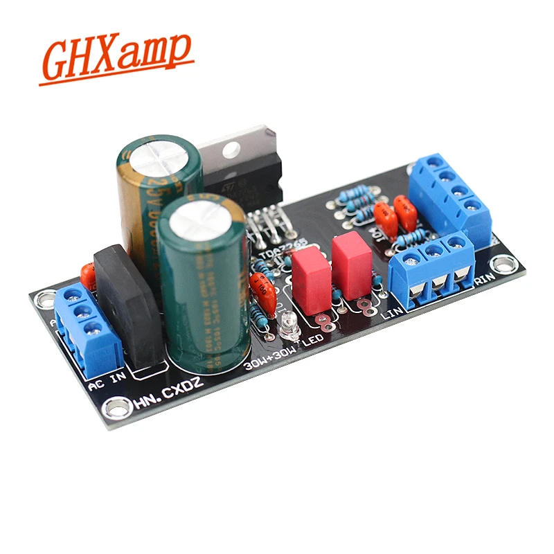 GHXAMP 25 Вт * 2 TDA7265 Плата усилителя мощности двухканальный 4 8 Ом чистая задняя плата