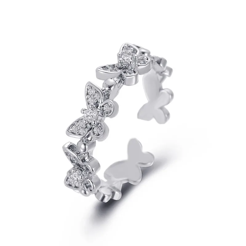 

Classic simple ins style butterfly open adjustable women's ring creativity personality jewelry for women fashion accesories gift