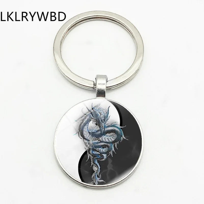 Стимпанк Инь Ян Тай Чи брелок механический шестеренка подвеска Выпуклое стекло