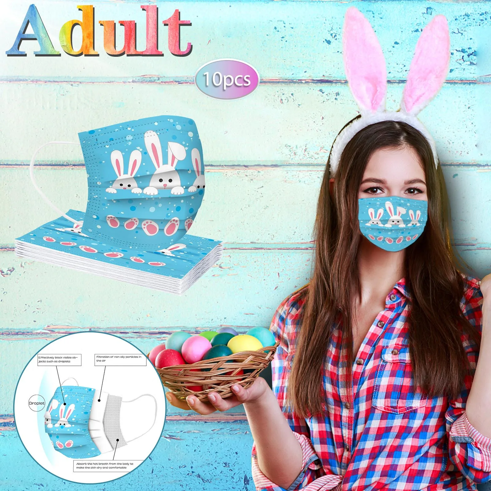

top selling product Adult Easter mask Disposable Face Mask Industrial 3Ply Ear Loop Support Wholesale Dropshipping