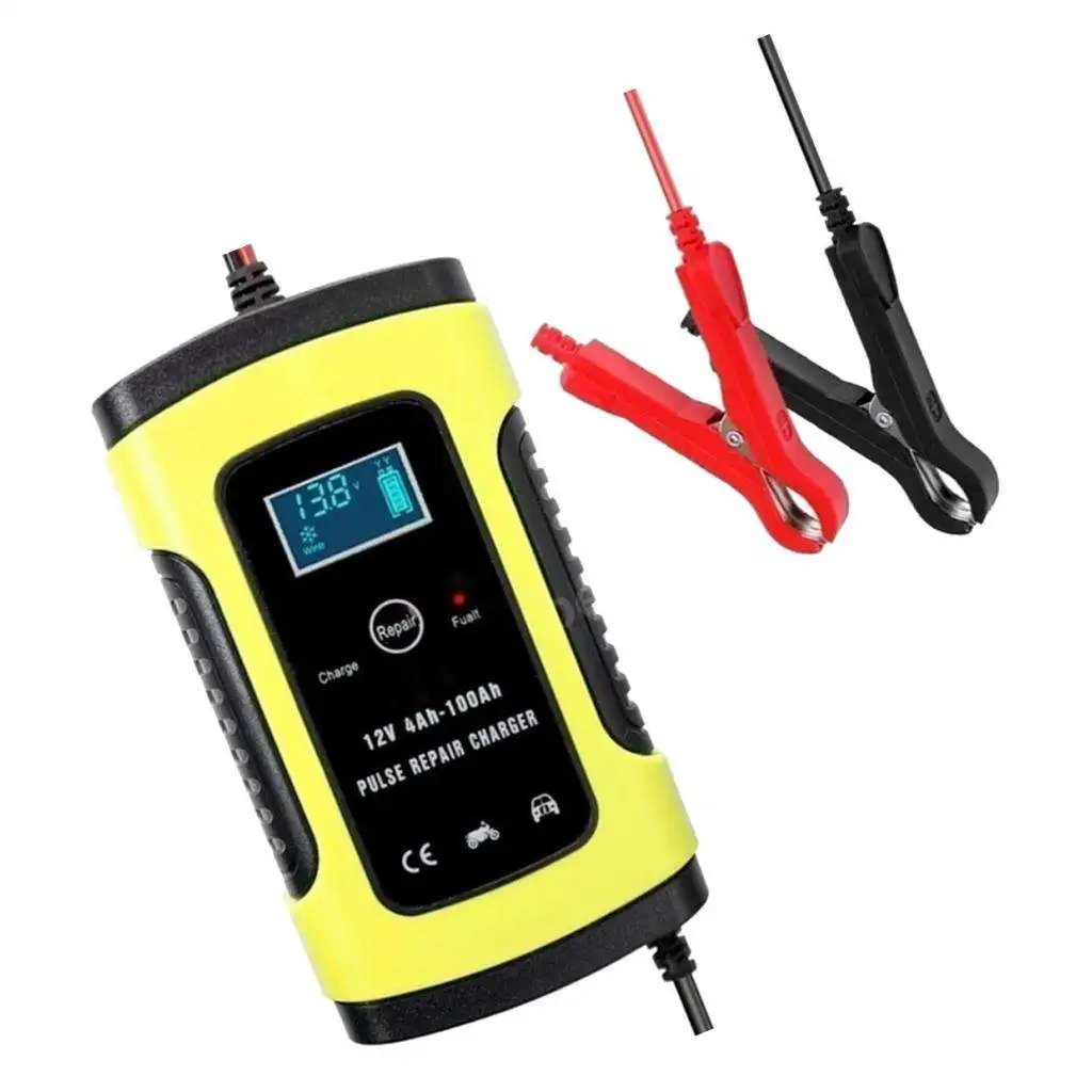 

12 В 6 А полностью автоматическое зарядное устройство для автомобиля грузовика мотоцикла Интеллектуальное Быстрое зарядное устройство