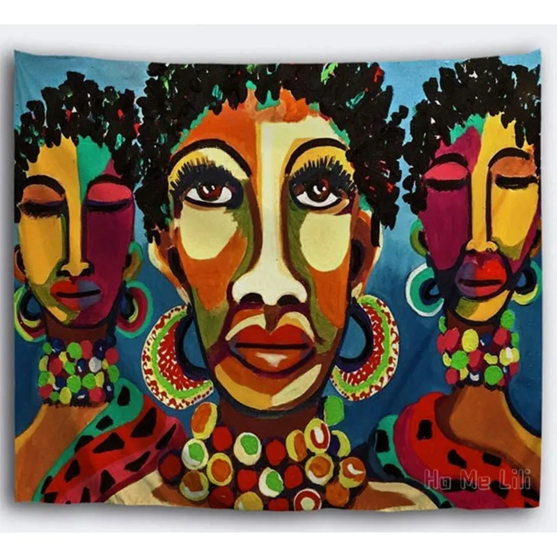 

Настенный гобелен, Африканский женский художественный подвесной домашний декор для гостиной, спальни, ванной, кухни, общежития