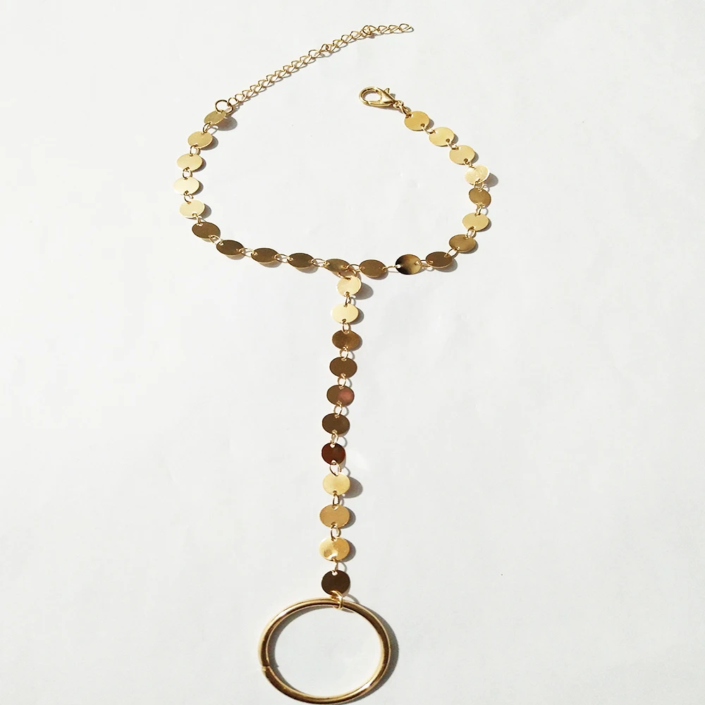 Новый браслет ручной работы с блестками и цепочкой в стиле бохо 2020 модное